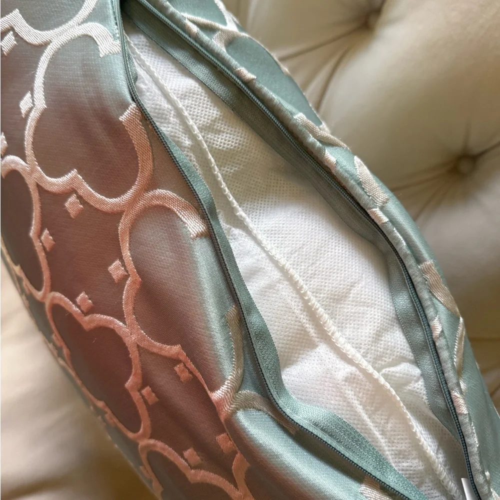 Elegant Blue and White Decorative Pillow NWT